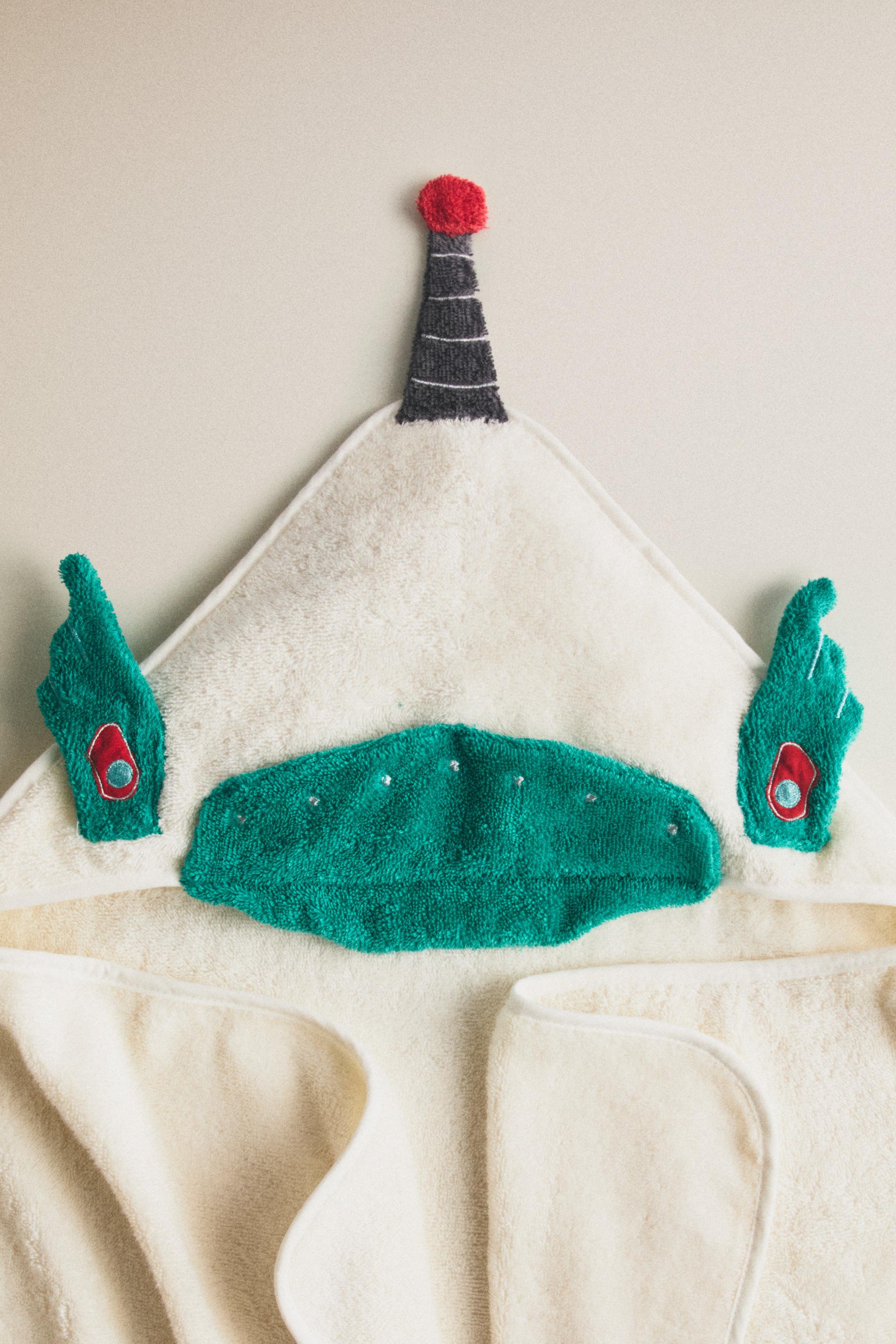 SERVIETTE DE BAIN À CAPUCHE ENFANT ESPACE